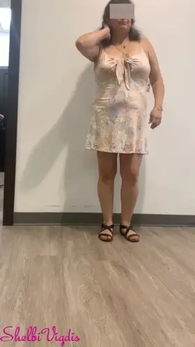 Dared to [F]lash my tits outside the dressing room