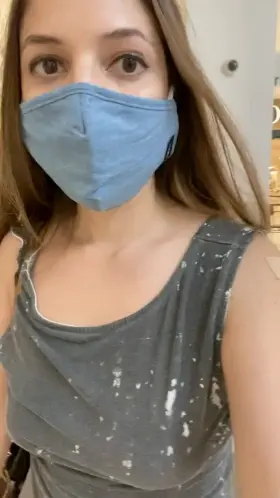 Giving you a quick peek up my skirt while I'm out shopping ;)