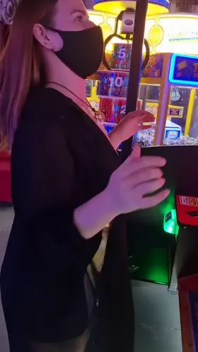 tits out at the arcade!