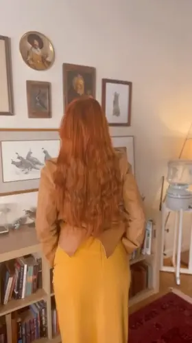 Hiding a little surprise under my skirt.