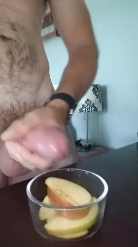 [proof] cum on food, then I ate it