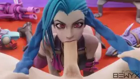 Jinx Hair Pulling Blowjob (Bewyx) [League of Legends]