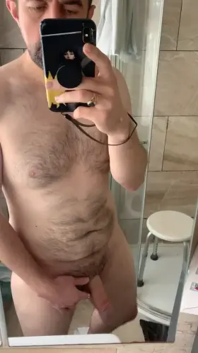 Watching my cock get hard