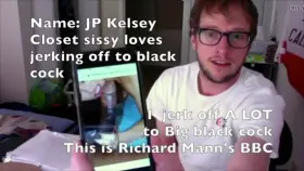 Closet sissy boi admits he loves cumming to big juicy black cock ;)