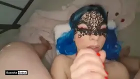 Too much cum to swallow causing cum bubble [F][M]