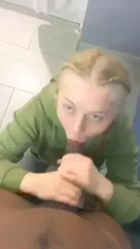 Adorable girl on her knees for BBC