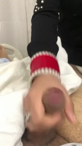 Giving my desi man a nice handy while he was stuck in the hospital :)[f] [26]