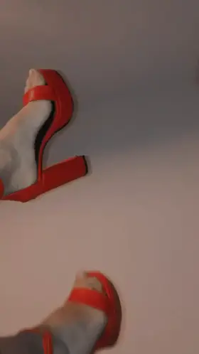 Ready to cum over my latin feet with my new red heels? [F]