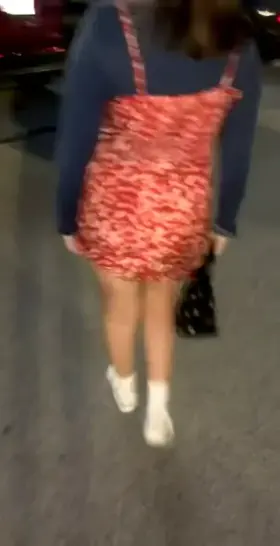 no panties at the arcade and flashing in the parking lot ♡ (oc) [F18]