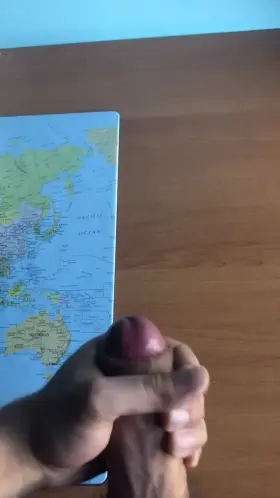 Spraying the map once again 😉😍💦 wish all of you around the world could’ve had a taste of this delicious load 😋