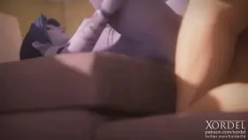 Widowmaker on couch (xordel)