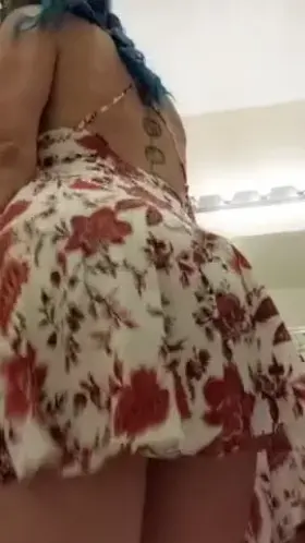 I missed bouncing my little perky booty for you 🥺 so here's a quick sundress bend over reveal 🤭 [OC]