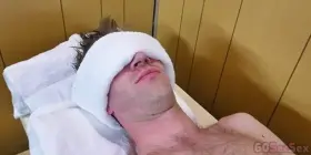 Pornstars enjoying in the sauna.