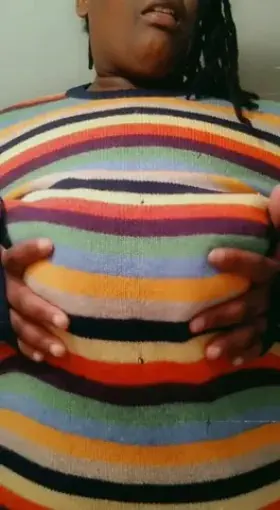Don't mind the sweater, just watch the tits 🤭🥰