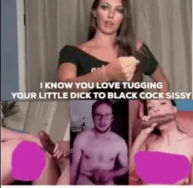 Rub that little clitty to black cock like a good sissy bitch!