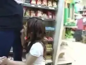 Japanese Girl Sucking Dick In A Grocery Store (Censored)