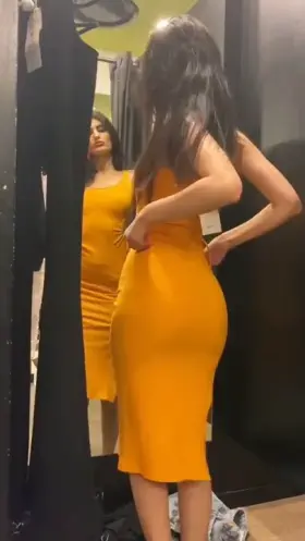 My girlfriend asked me if I would swap bodies with her whilst we shop. I was reluctant at first but I would do anything for her so i agreed. She made me try on this orange dress and as she watched wide eyed in my body,i noticed her get hard. I guess we’re heading to the toilets after this(rp wanted)