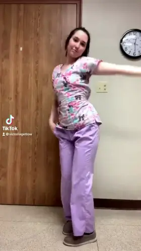 Nurse slut fucks her ass on TikTok