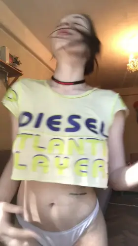 [drop] soft tits and horny brunette