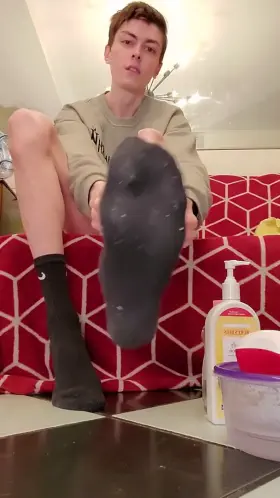 POV: I pumice, lotion, and oil my spoiled feet while you watch me from your knees