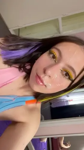 Someone said I am pretty with cum on my face, is it true? ;)