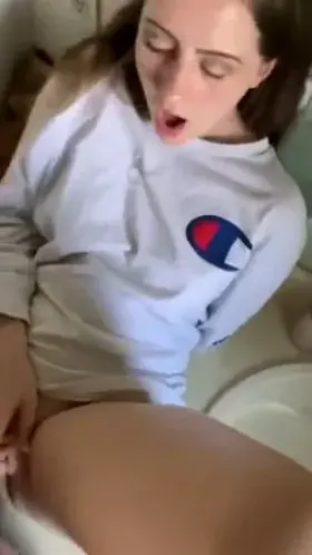 Trying to be quiet in the bathroom