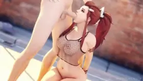 Brigitte’s outdoor blowjob (midnightnsfw)