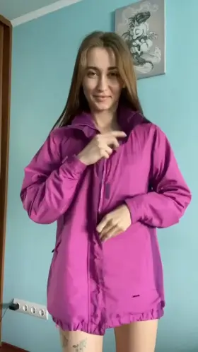 under big clothes hides a petite body with small tits