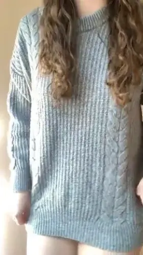 are you curious what's under my big sweater?