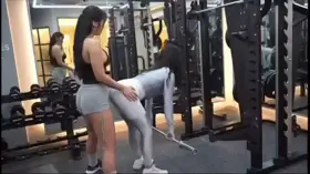 Ssunbiki learning with her trainer