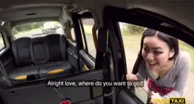Rae fucked rough in a taxi
