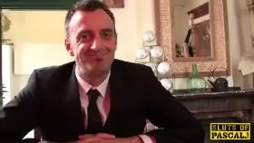 Squirting british subject gets throatfucked