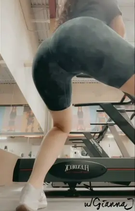 Begins to undress and continue working out at the gym