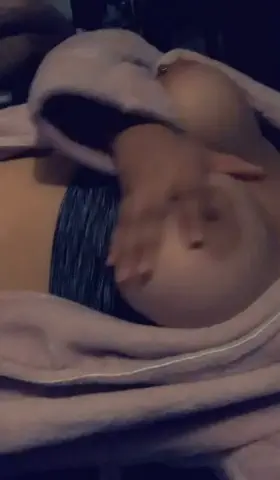 Chillin on my back patio topless. Neighbors could definitely see if they came out