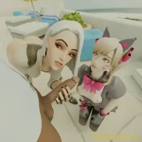 Dva and Ashe facial cum (Polished jade bell)