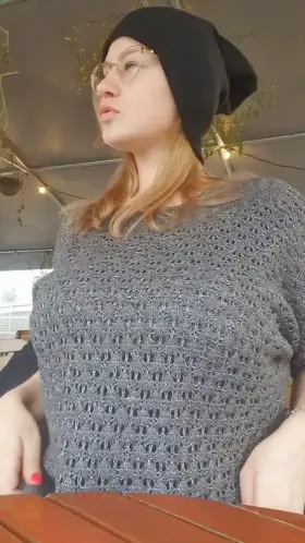 #TittyDrop And such a quiet outing to a restaurant. Me and my big tits. It had to end like this. Heh. Kisses.