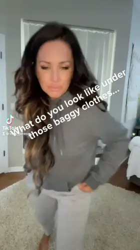 Baggy Clothes to BIG TITS