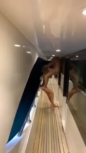 Public blowjob at a yacht party