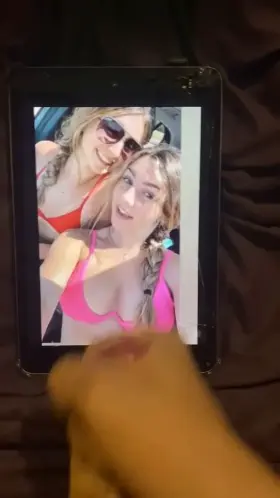 Big tits covered in cum