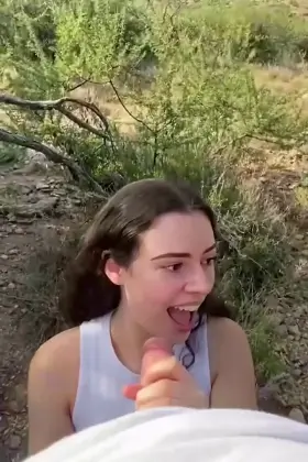 College Cutie on a Hike