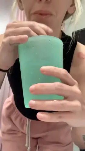 I love to drool in cups and all over my face 🥵