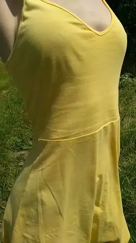 Who likes braless girls in the nature?