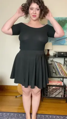 Bouncing into your day with my all natural melons [gif]