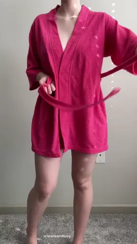 A little bit of a sassy robe reveal, what do you think? :)