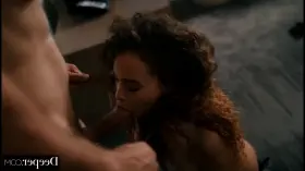 Belt around her neck