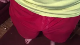 My softy flopping around in my Speedo board shorts