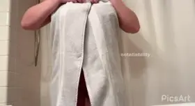 POV: I finish up with my shower and decide to surprise you 😏