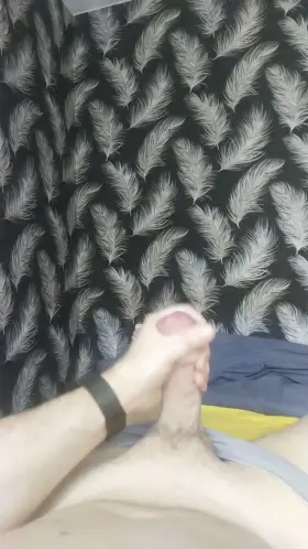 Morning jerk off in bed