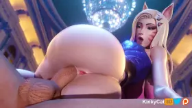 Ahri gets fucked and creampied (KinkyCat3D) [League of Legends]