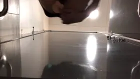 One of the last ones at work so I had fun in the bathroom 👅